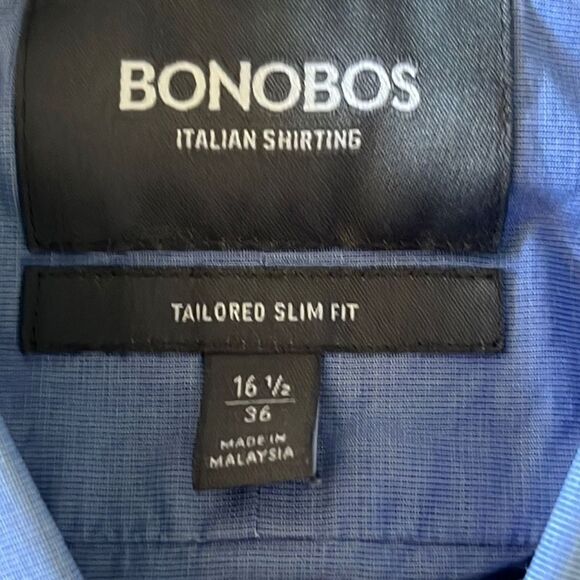 Bonobos Tailored Slim Fit Button Up Sz. 16.5/36 - Picture 2 of 8